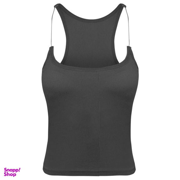 کراپ تاپ زنانه ماییلدا مدل بند سیلیکونی پددار کد 4980 رنگ خاکستری تیره