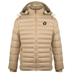 کاپشن مردانه سارزی طرح کلمبیا لوگو مشکی رنگ کرم