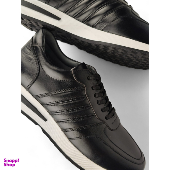 کفش کتانی زنانه چرم کاکتوس مدل WS۱۰۵۷ رنگ مشکی