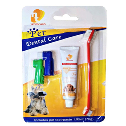 ست مسواک و خمیر دندان سگ مدل YZHTBRUSH