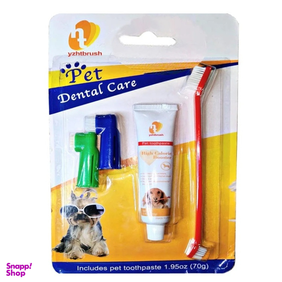 ست مسواک و خمیر دندان سگ مدل YZHTBRUSH