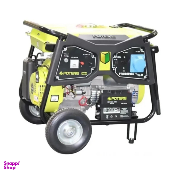 موتور برق 9 کیلو وات پوتر مدل PT18000VES استارتی به همراه چرخ و دسته