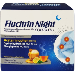ساشه فلوسیترین شب ابیان فارمد بسته 10 عددی