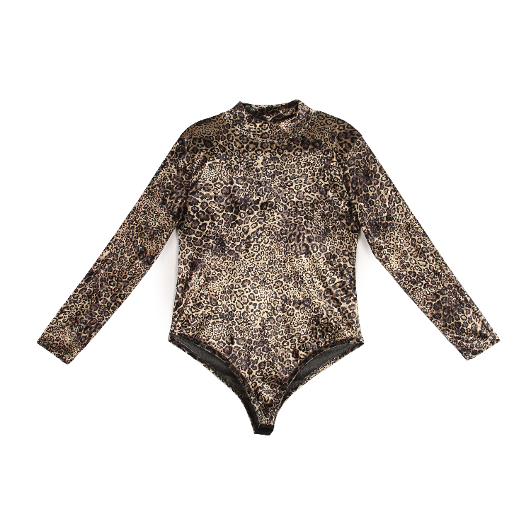 بادی آستین دار زنانه مدل لارا طرح پلنگی