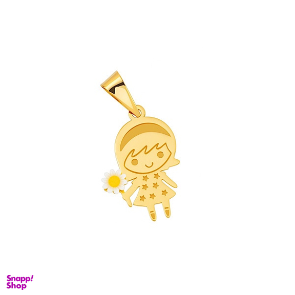 پلاک گردنبند طلا 18 عیار زنانه طرح دختر کد 00275