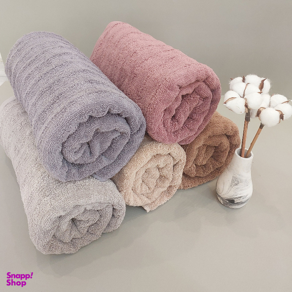 حوله حمام ارغوان مدل موجی سایز 80x140 سانتی‌ متر