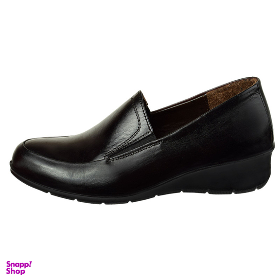 کفش طبی زنانه کفش ملی مدل چرم طبیعی مدیکال BK.4180 رنگ مشکی