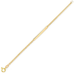 دستبند طلا 18 عیار دخترانه میلی گالری طرح سپاهان کد MT823 سایز 12.5 سانتی متر