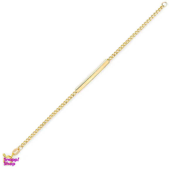 دستبند طلا 18 عیار دخترانه میلی گالری طرح سپاهان کد MT823 سایز 12.5 سانتی متر
