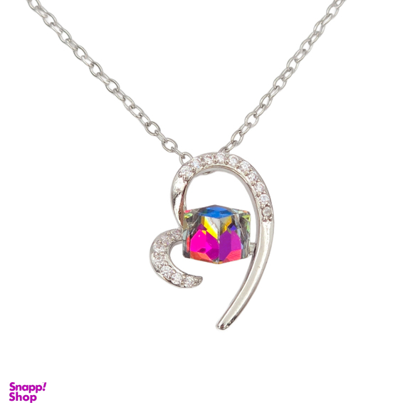 گردنبند زنانه وای اس ایکس مدل کریستال سواروسکی طرح قلب کد ghalb55