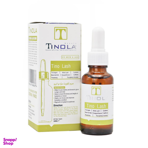 سرم تقویت کننده مژه تینولا مدل Tino lash حجم 30 میلی لیتر