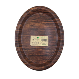 سینی فرش کیپس مدل بیضی طرح چوب کد 02