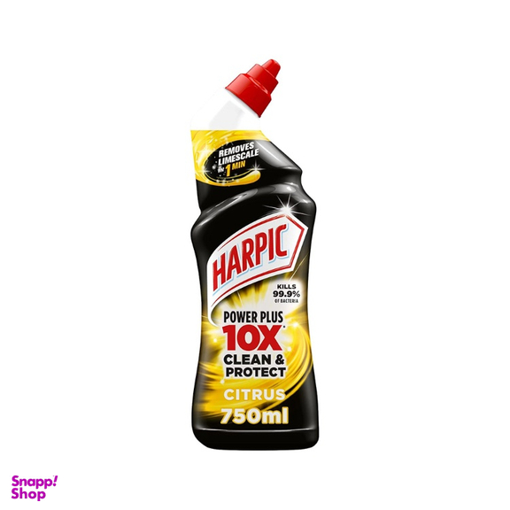 ژل تمیزکننده توالت هارپیک مدل Power Plus 10X رایحه Citrus حجم 750 میلی لیتر