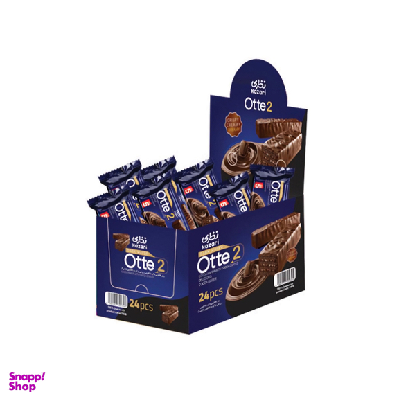 ویفر کرم دار شکلاتی نظری وزن 45 گرم بسته 24 عددی