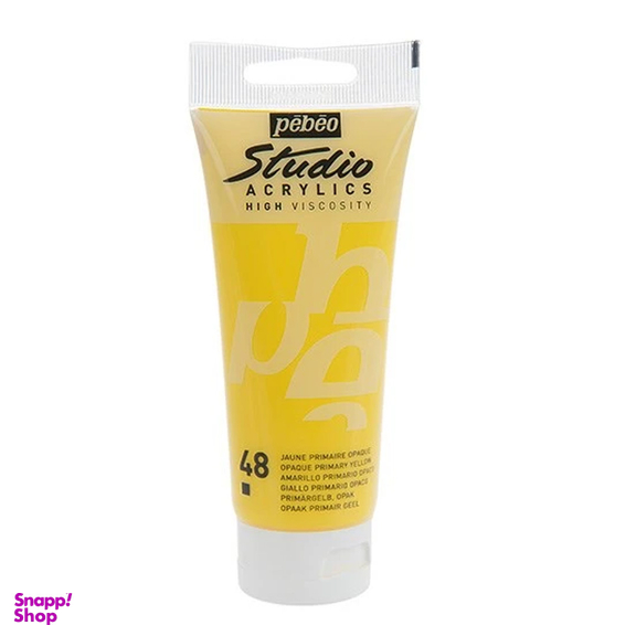 رنگ اکریلیک پبیو مدل studio شماره 48 opaque primary yellow حجم 100 میلی لیتر