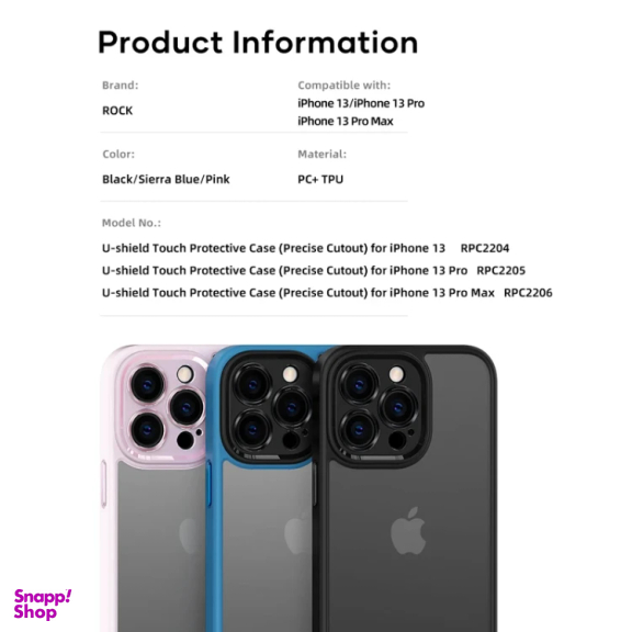 کاور گوشی موبایل راک مدل RPC2206 مناسب اپل iPhone 13 Pro Max