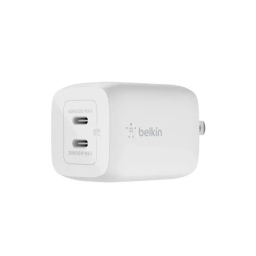 شارژر 65 وات بلکین مدل Belkin Dual USB-C GaN Wall Charger WCH013