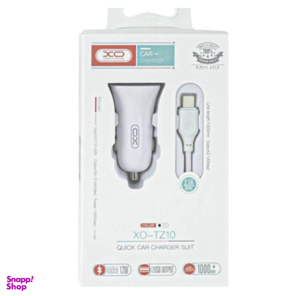 شارژر فندکی ایکس او مدل XO-tz10 به همراه کابل تبدیل MICRO-USB