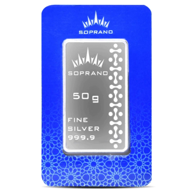 شمش نقره عیار 999.9 سوپرانو کد 100