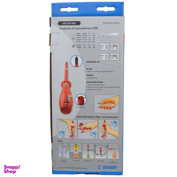 پیچ گوشتی یونیور مدل 603CS6VDE بسته 6 عددی