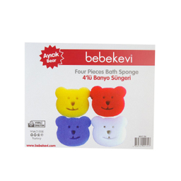 اسفنج حمام کودک ببک اوی طرح خرس مدل Bk728 مجموعه 4 عددی