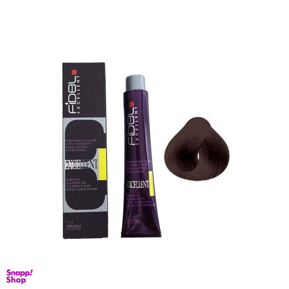 رنگ مو فیدل اکسلنت شماره 5.0 رنگ قهوه ای روشن طبیعی حجم 100 میلی لیتر