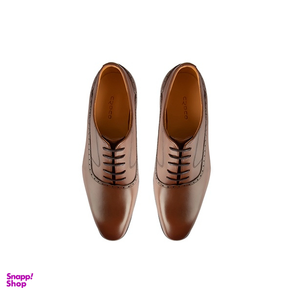 کفش رسمی مردانه کروکو مدل راشا رنگ عسلی