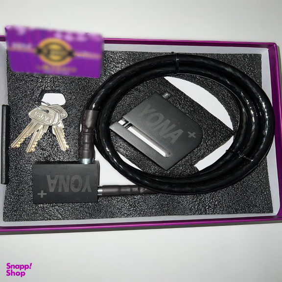 قفل کابلی موتورسیکلت یونا مدل z8 کد 1.8