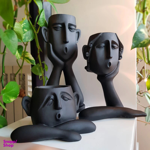 گلدان دکوری طرح فیگور مدل M22 مجموعه 3 عددی