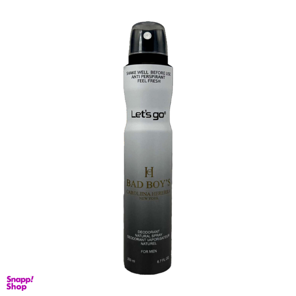 اسپری خوشبو کننده بدن مردانه لتس گو مدل Bad Boys حجم 200 میلی لیتر