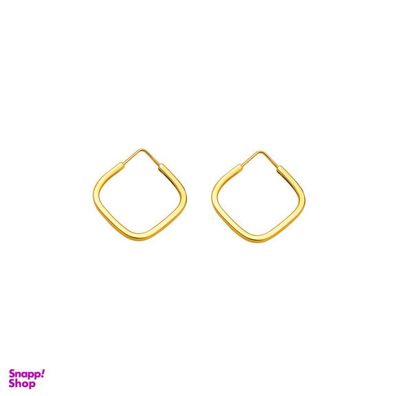 گوشواره حلقه ای طلا 18 عیار زنانه زرلاین مدل مربعی کد E-500051