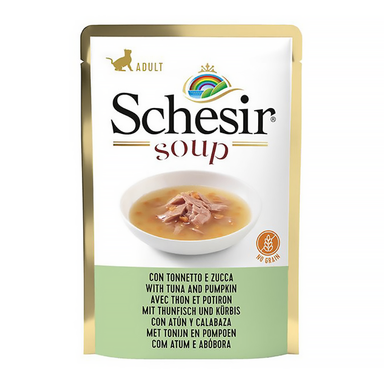 سوپ گربه بالغ شسیر مدل ماهی تن و کدو حلوایی وزن 85 گرم