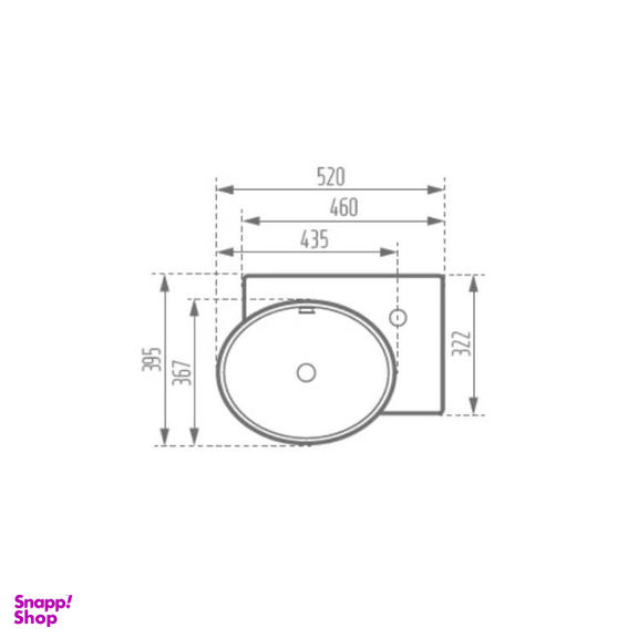 ست روشویی و کابینت مروا کابین مدل بیضی 52