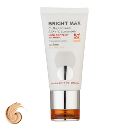 کرم ضد آفتاب رنگی برایت مکس SPF 50 مدل C-B ‌مناسب انواع پوست حجم 50 میلی‌لیتر