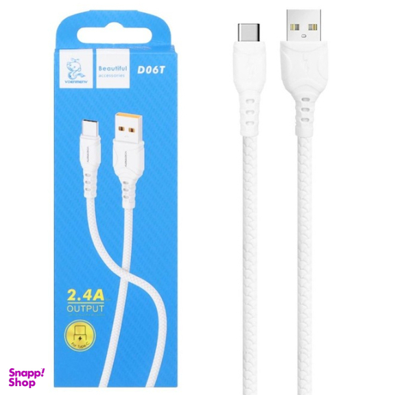 کابل شارژ USB به Type-C وی دنمن وی مدل D06T طول 1 متر
