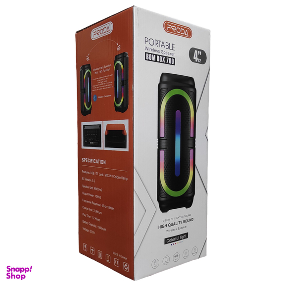 اسپیکر بلوتوثی قابل حمل پرودا مدل BOM BOX 700