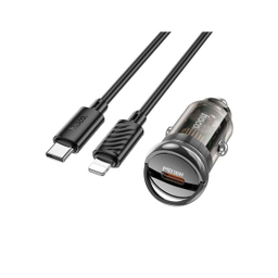 شارژر فندکی 30 وات هوکو مدل Z53 به همراه کابل تبدیل لایتنینگ