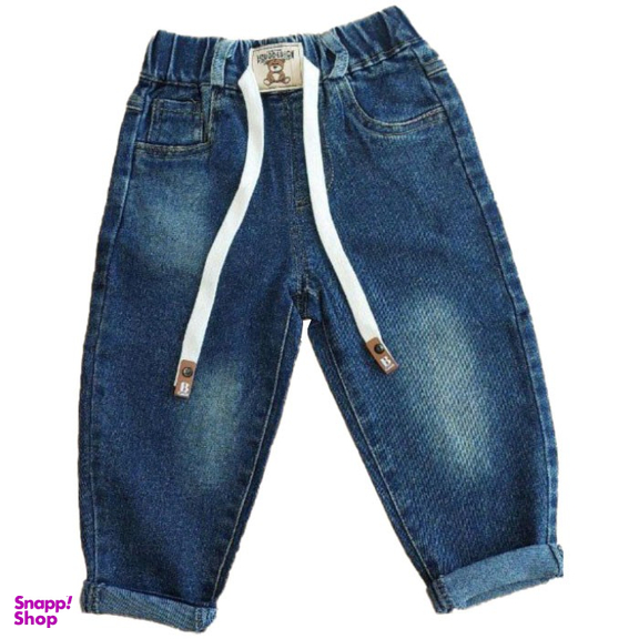 شلوار جین بچگانه مدل تدی رنگ آبی