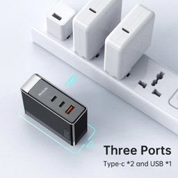 شارژر دیواری 100 وات مک دودو مدل GaN 100W 3-Port به همراه تبدیل برق