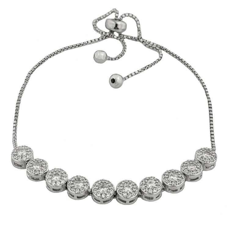 دستبند نقره زنانه گیرا طرح فلاور G0589