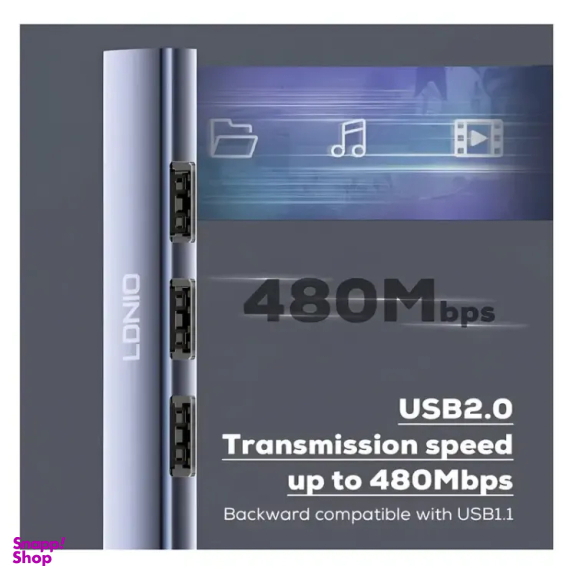 هاب USB Type-C الدینیو مدل DS-34UY
