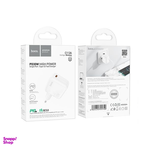 شارژر دیواری 30 وات هوکو مدل C112A USB PD
