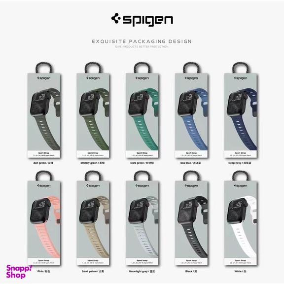 بند ساعت هوشمند اسپیگن مدل Sport Strap Band مناسب اپل واچ سایز 38/40/41 میلی‌ متر