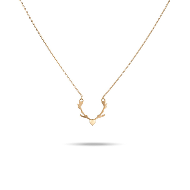 گردنبند طلا 18 عیار زنانه میلی گالری طرح شاخ گوزن کد MT1866