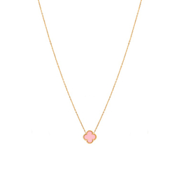 گردنبند طلا 18 عیار زنانه مدل ونکلیف صورتی کد 1008