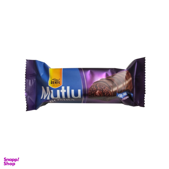 کیک براونی با مغز و روکش کاکائو شیری بنیس وزن 50 گرم بسته 24 عددی