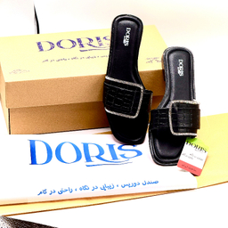 صندل زنانه دوریس مدل لیندا کد 02 رنگ مشکی