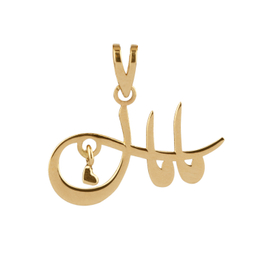 آویز گردنبند طلا 18 عیار زنانه درگونه مدل مامان و قلب