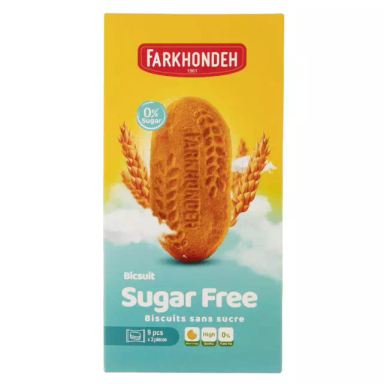 بیسکویت بدون قند فرخنده وزن 195 گرم