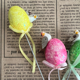 کادویی تخم مرغ نوروز طرح پرنده برکت مجموعه 2 عددی